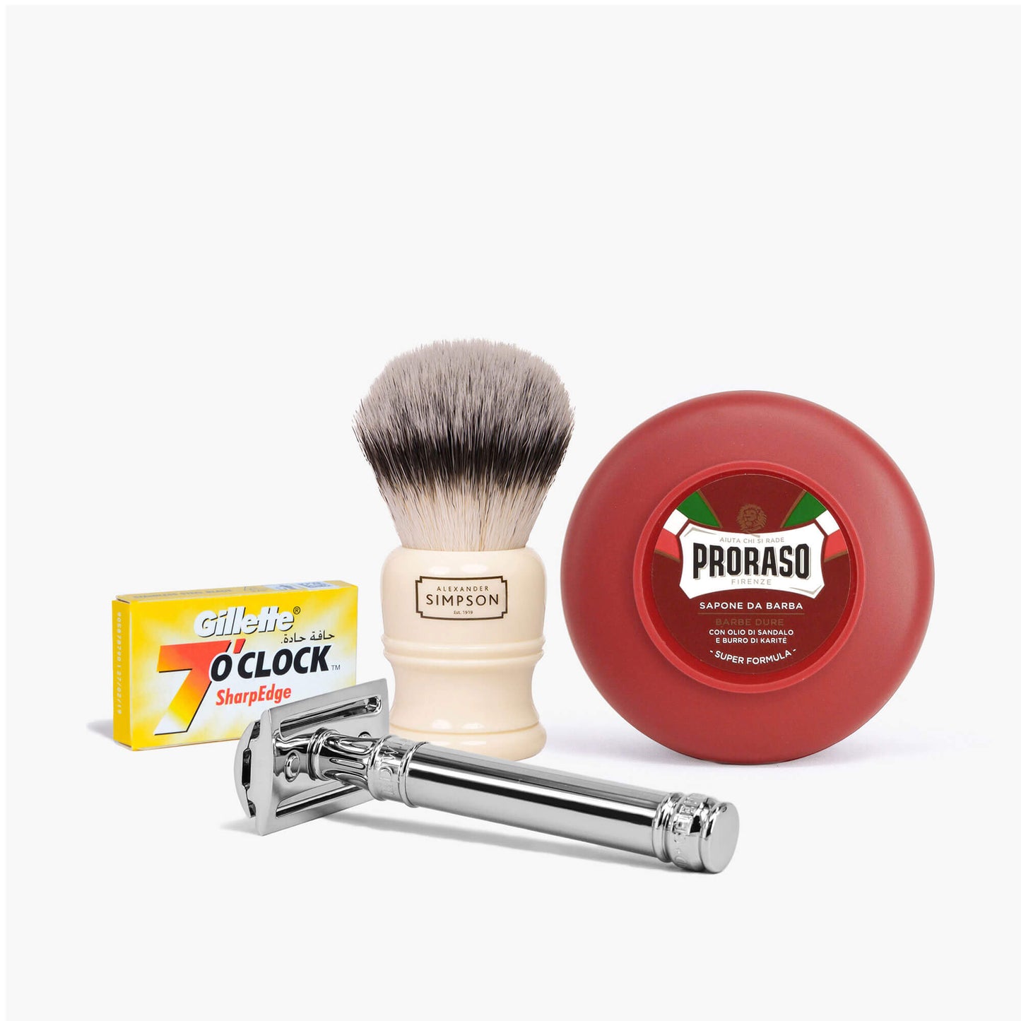 DE Safety Razor Shaving Starter Kit - Coarse