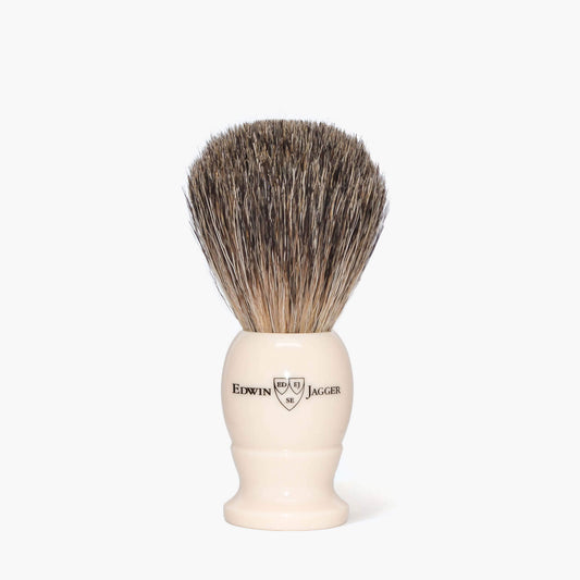 Edwin Jagger Small Best Badger Shaving Brush With Imitation Ivory Handle