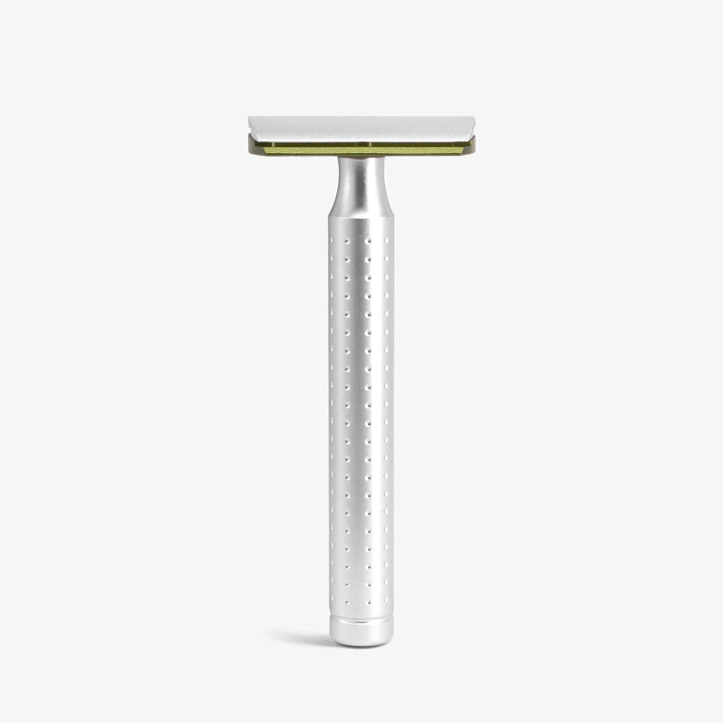 Parker Aeroshave long handled aluminum safety razor on a white background