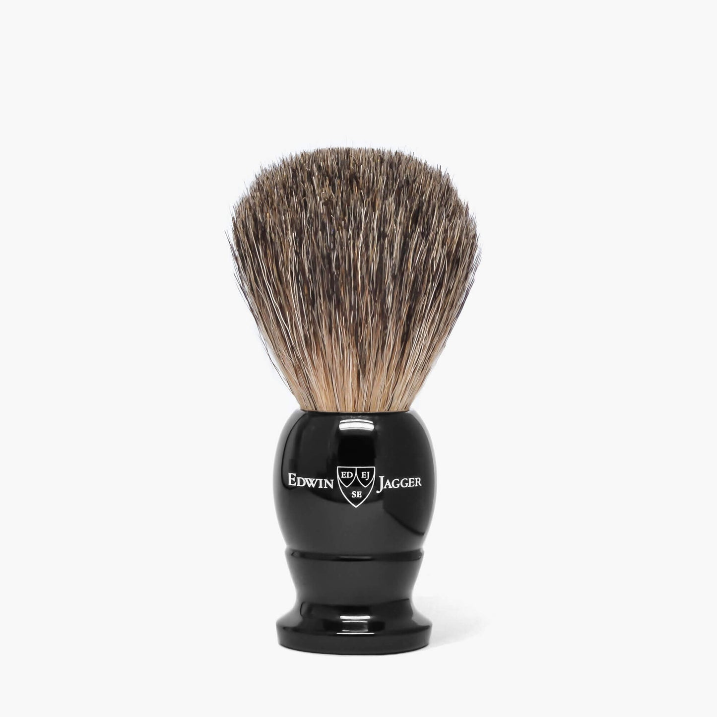 Edwin Jagger Small Best Badger Shaving Brush With Black Handle