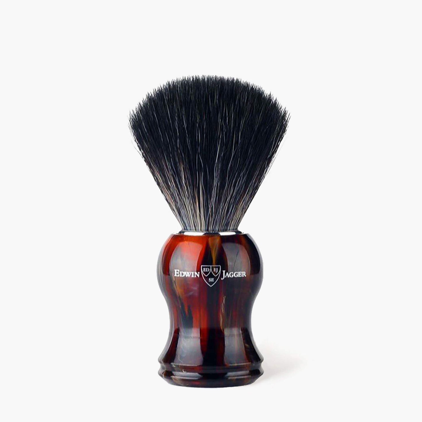 Edwin Jagger Synthetic Fibre Shaving Brush with Tortoise Shell Handle