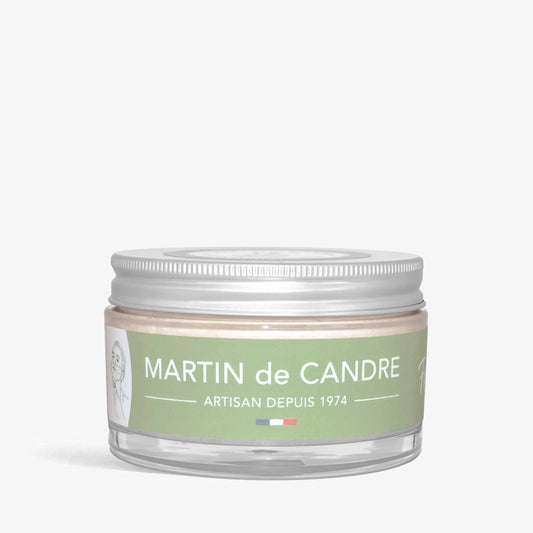 A jar of Martin de Candre Fougere shaving soap on a white background